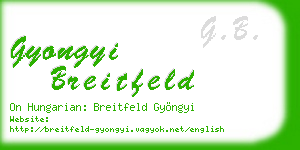 gyongyi breitfeld business card